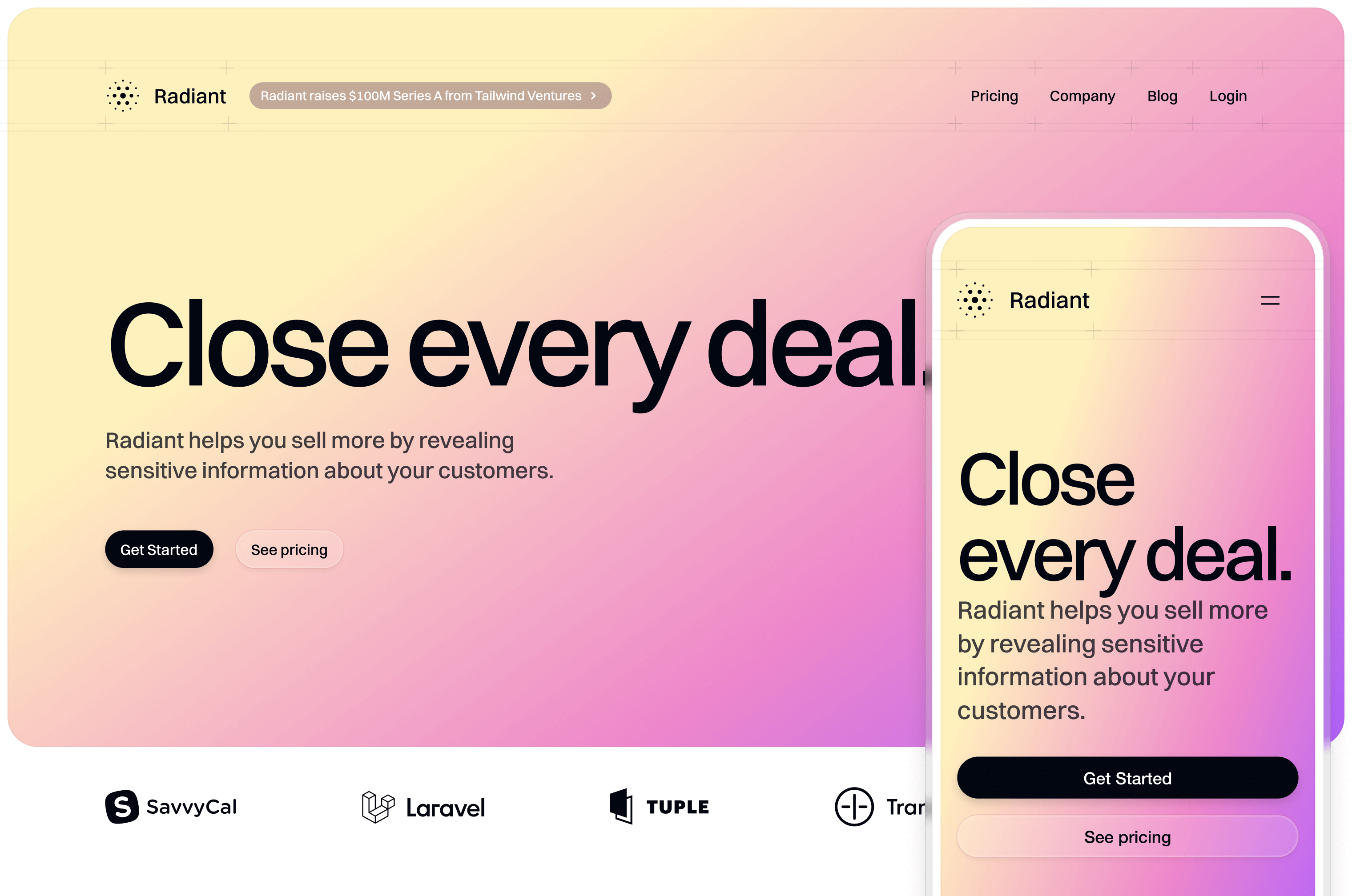 SaaS marketing template